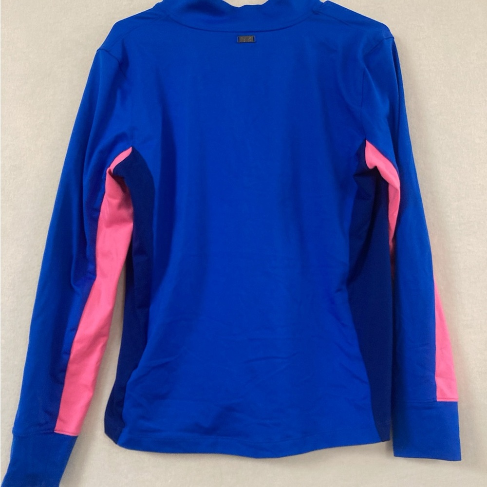 Under Armour Pullover Womens Size L Blue Pink Quarter Zip Long Sleeve Training - Picture 5 of 10